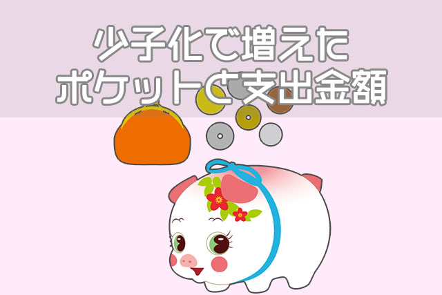 少子化で増えたポケットと支出金額