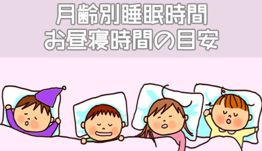 知っておくと便利な赤ちゃんの月齢別睡眠時間、お昼寝時間の目安