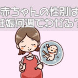 赤ちゃんの性別は妊娠何週でわかる？